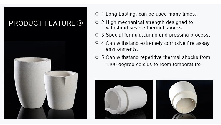 Ceramic Clay Fire Assay Crucible for Melting Gold