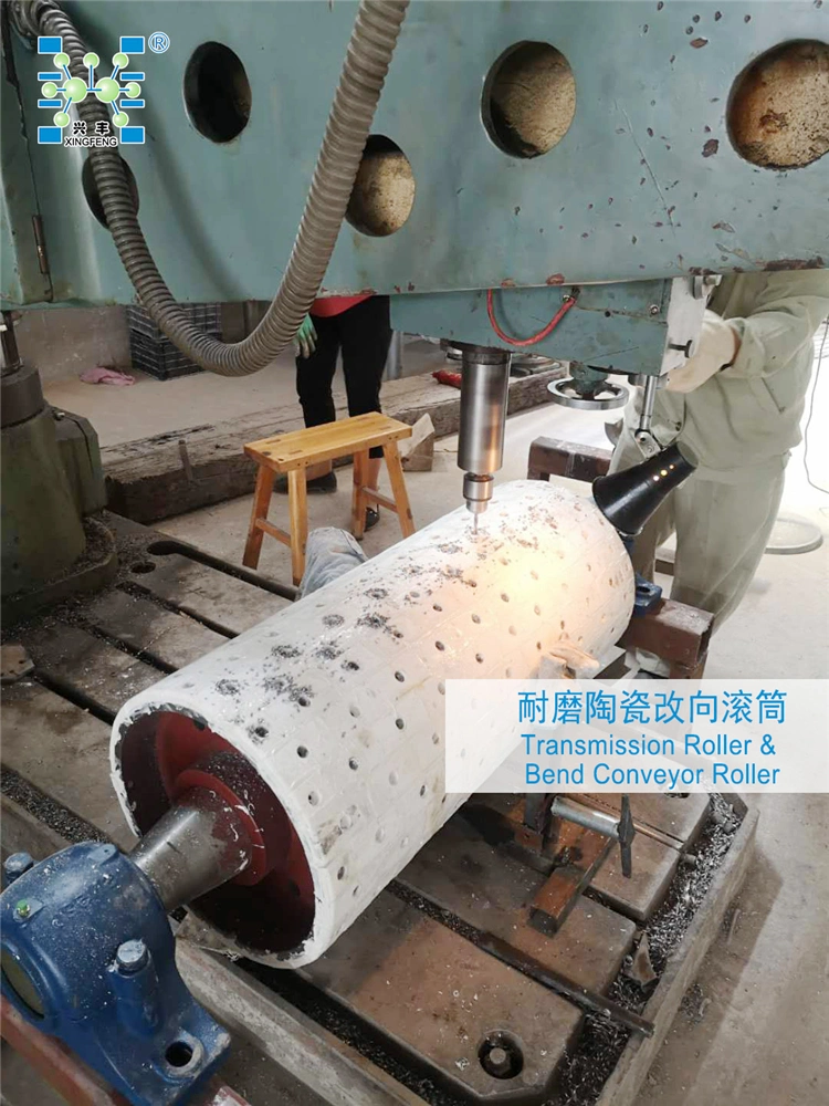 Corrosion & Alkali Resistant Ceramic Lagging Ceramic Conveyor Roller