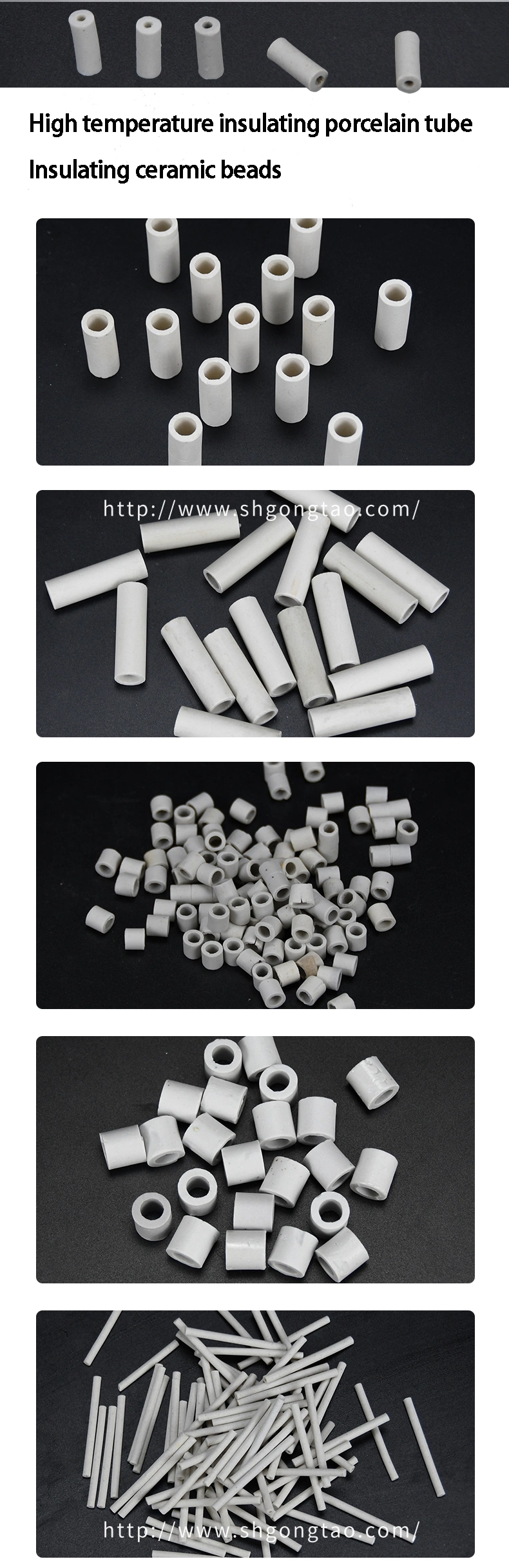 Refractory Industrial Electrical Insulation Alumina Ceramic Tubes for Electric Muffle Furnace